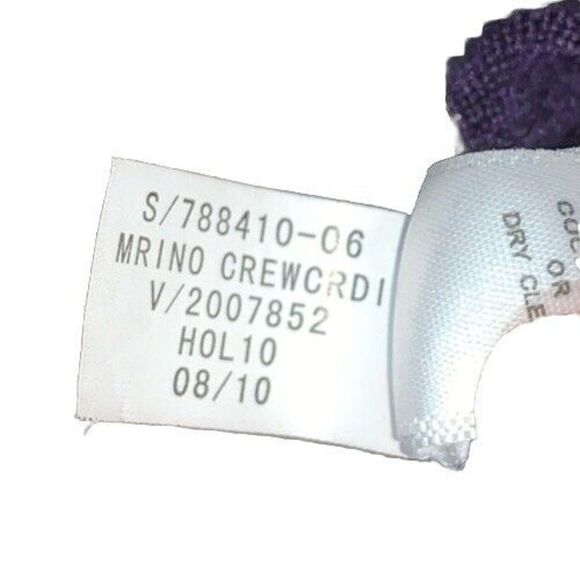 Banana Republic Extra Fine Marino Blend Cardigan Womens Size XL Purple Pockets - Picture 6 of 7